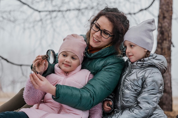 A Mother Sharing Moments With Her Daughters